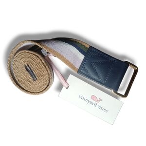 NWT Vineyard Vines Heritage D-Ring Belt in Iris, Size Medium